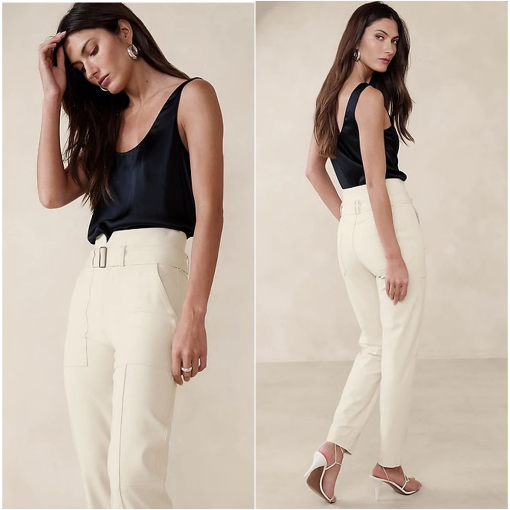 BANANA REPUBLIC Refined Utility Stretch High-Rise Cargo Pants Women's Size 10